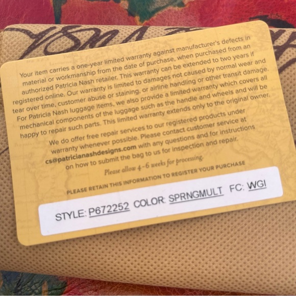 Patricia Nash Leather Leandra Flap Crossbody Multi Floral Spring - Picture 4 of 15